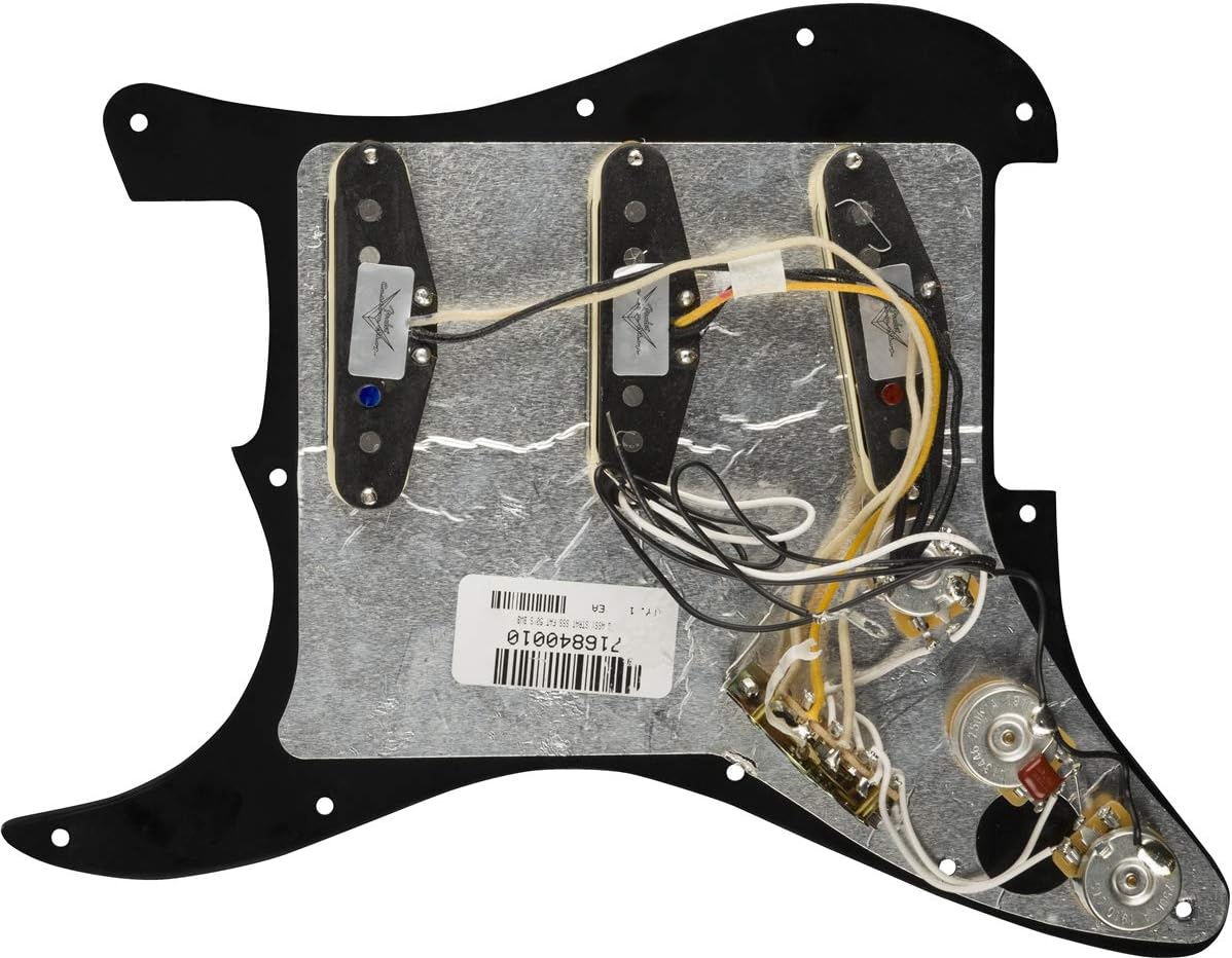 Fender® Pre-wired Pickguard Strat® Custom Shop FAT 50's - S/S/S - Black, 0992340506 - Image 3