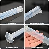 Pveath 5Pcs Plastic Graduated Cylinder Beaker Set 10 25 50 100 250 ml view 3