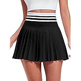 Airfree Pleated Tennis Skirts for Women High Waisted Golf Skort Skirt with Short Athletic Workout Skorts with Pockets