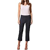 Tribal Womens Pull on Kick Flare Stretch Capri Pants (Regular and Plus Size)