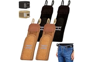Tactical Metal Hook Elastic Belt, Adjustable Buckle-Less Belt Hooks, No Buckle Belts for Men with Hooks for Man Women
