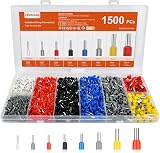 flintronic 1500Pcs Wire Ferrules Kit Electrical Connectors Insulated Terminals