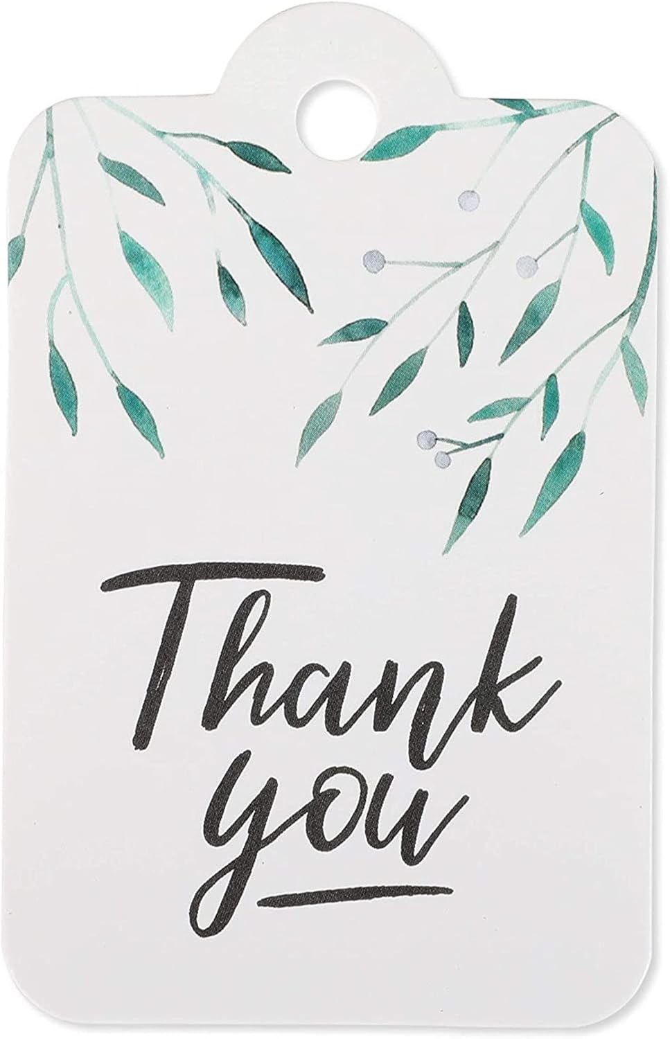 Thank You Tags with String and 164 Feet of Jute Twine (2x3 in, White, 200 Pack): Health & Personal Care