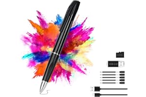 JNWMYQFC Mini Camera Pen, 1080P HD Security Camera, 64GB Storage, 150 Mins Use, USB Charging Pocket Cam, 5 Refills