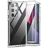 SURITCH for Samsung Galaxy S23 Ultra Clear Case 6.8" (Only), [Built-in Screen Protector] Full Body Protective Hard Shell+Soft TPU Phone Case for Samsung S23 Ultra -(Full Clear)
