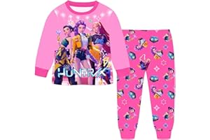 LISTHA Demon Hunters HUNTR/X Girls Pants Set Kids Music Adventure Tee Shirt 2PCS Long Sleeve Cartoon Anime Clothing Outfit