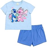 Disney Girls T-Shirt and Mesh Shorts Outfit Set Toddler to Big Kid Sizes (2T - 14-16)
