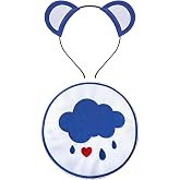 YIXAXKAO Bear Ears Headband Bear Costume Headband Iron-On Patch Halloween Bear Costume Accessories Set for Women