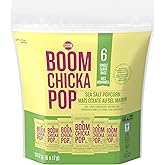 Angie’s BOOMCHICKAPOP® Ready-to-Eat Popcorn - Sea Salt, 17g per bag, Net weight - 102g, 6 Count