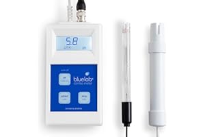 Bluelab Combo Meter for pH, Temperature & Conductivity in Water - Easy Calibration, Digital EC/TDS/PPM Tester for Hydroponics & Indoor Plants (METCOM)