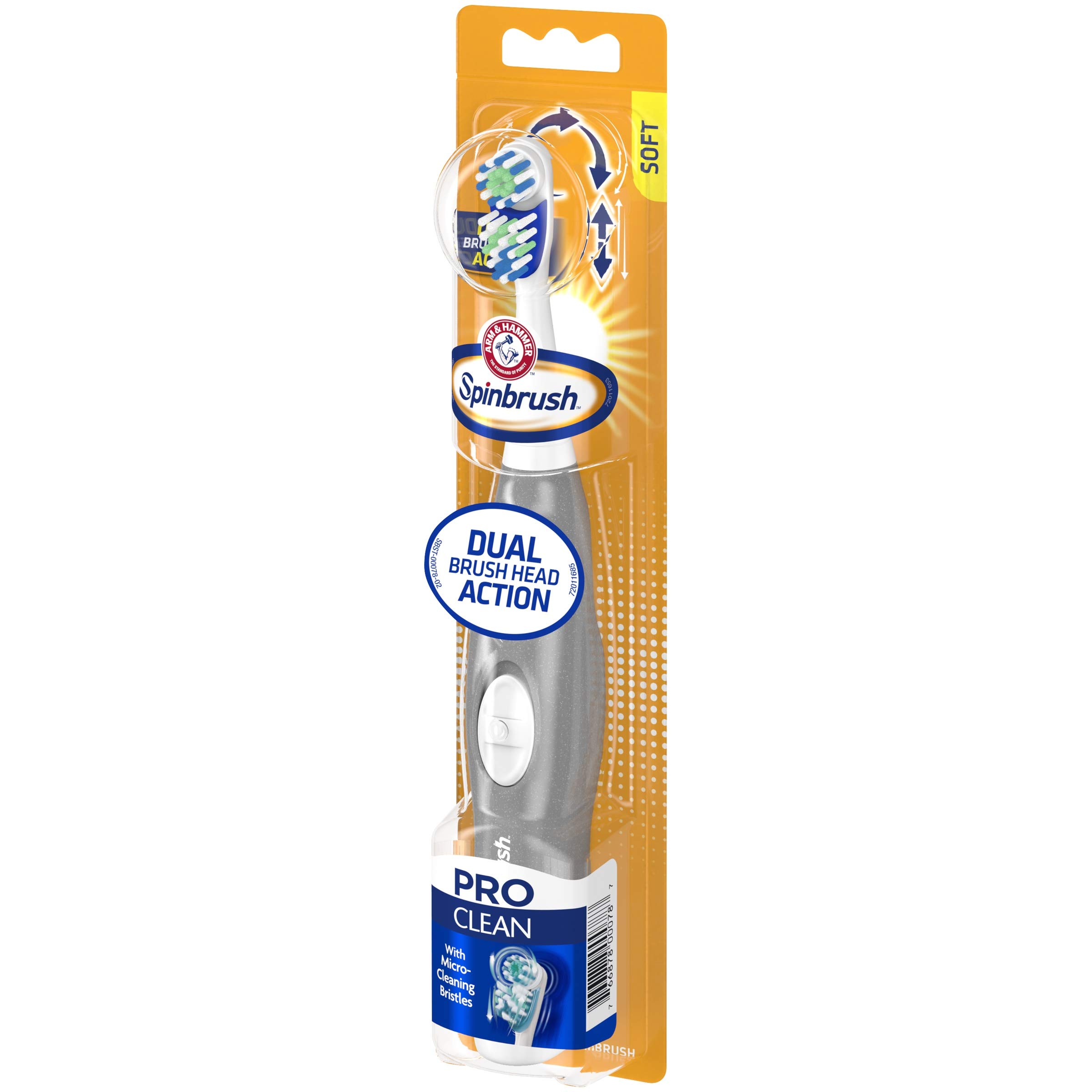 Spinbrush PRO CLEAN Battery Powered Toothbrush, Soft Bristles, 1 Count
