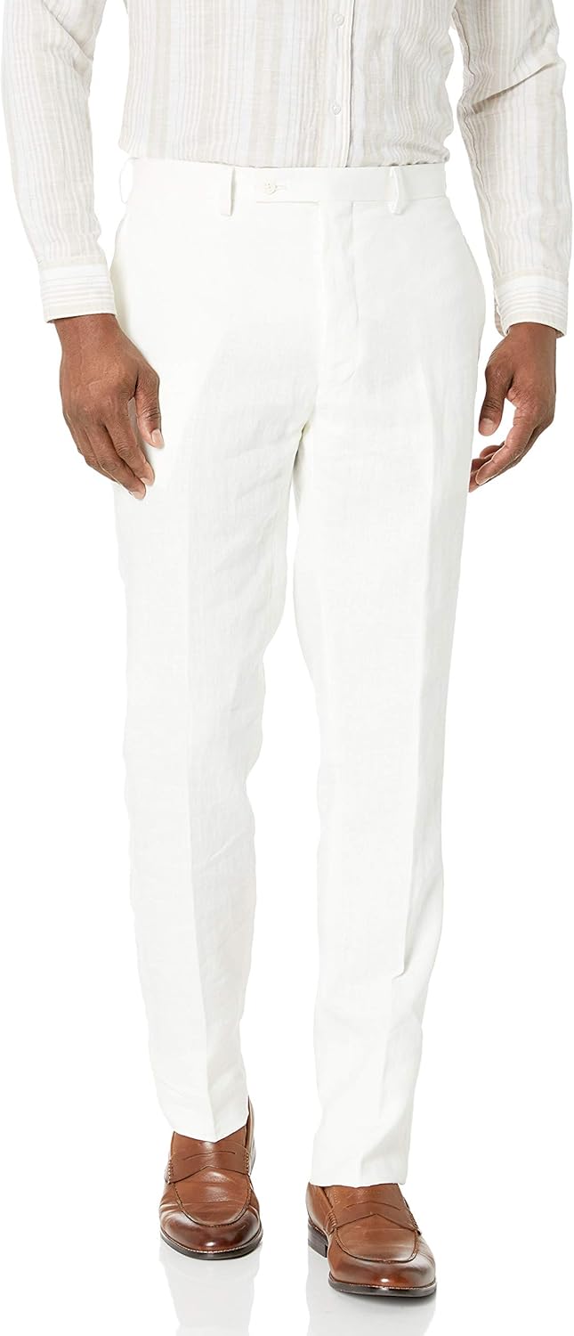 Calvin Klein Men's White Slim Fit Linen Suit, 42R at  Men’s Clothing store