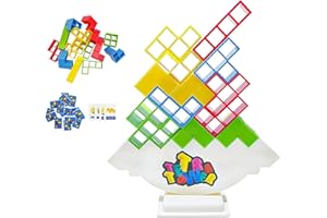 YUKEI Tetra Tower for Adults, 16 to 48 PCS Stacking Game with Expandable 16-Block Packs – Interactive Card-Driven, Eco-Friendly Fun for Parties & Family Time