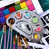 UCANBE Athena Face Body Paint Oil Makeup Set 20 Colors with Brushes Stencil view 4