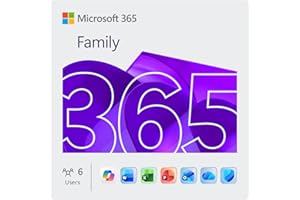 Microsoft 365 Family | 12-Month Subscription | Up to 6 People | Office Word, Excel, PowerPoint | 1TB OneDriveCloud Storage | 