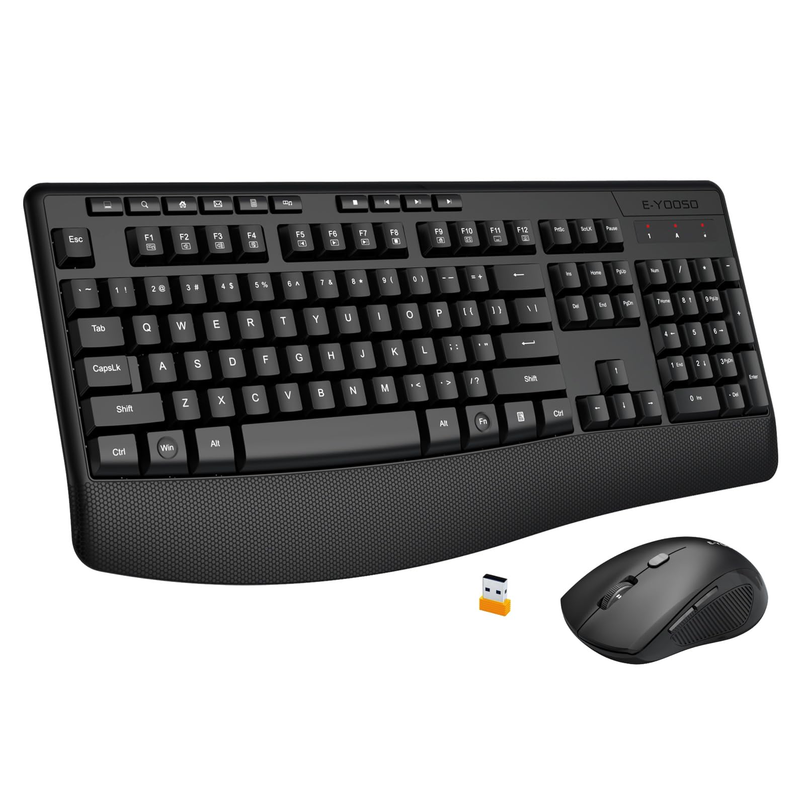 Photo 1 of *MISSING PARTS*
Wireless Keyboard and Mouse Combo,Silent Soft Touch Quiet Keyboard Less Noise 90%,Ergonomic with Wrist Rest,2.4GHz 104 Keys Full Size,2400 DPI Mouse,for PC Computer/Laptop/Mac Air/Mini/Pro