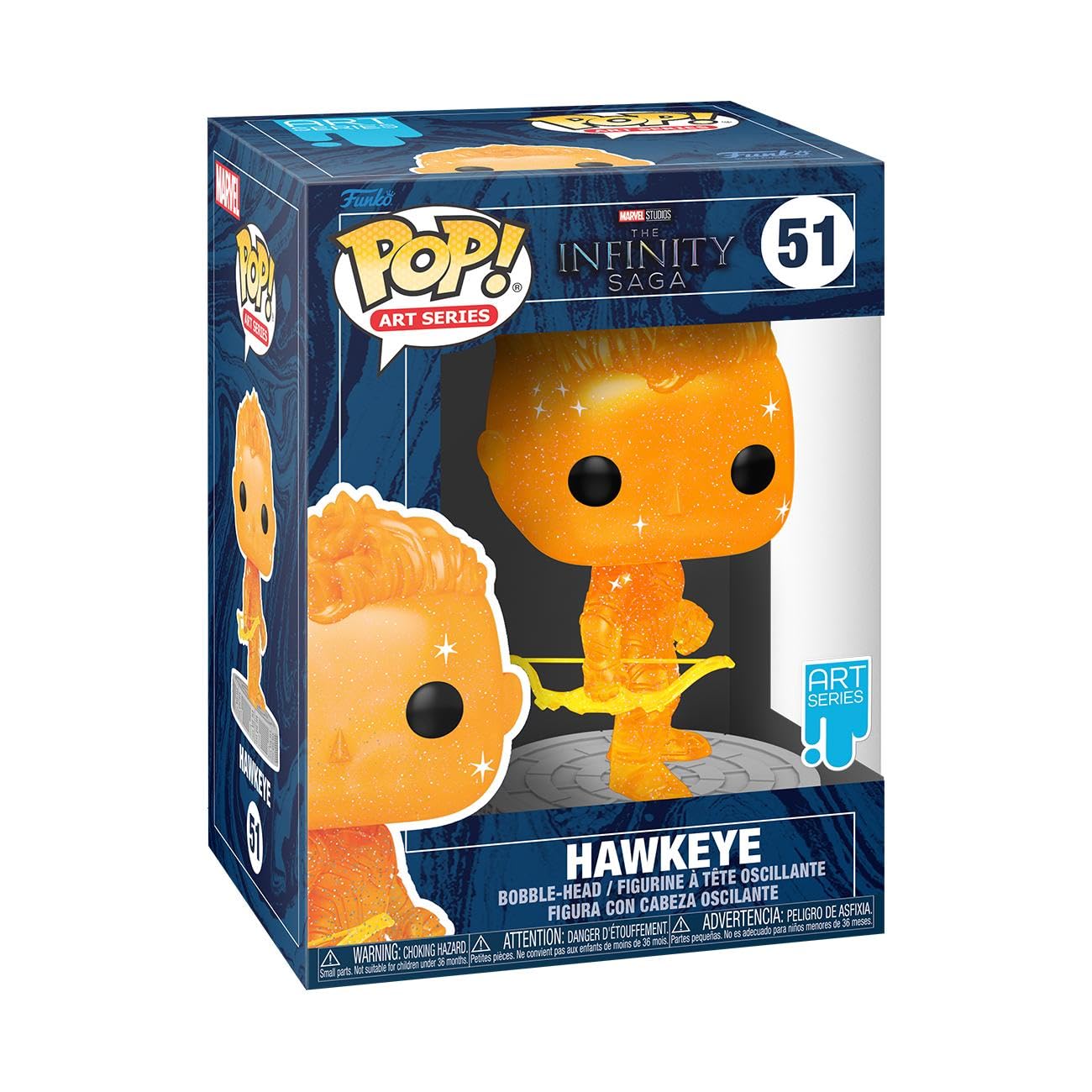 Funko Pop! Artist Series: Marvel Infinity Saga - Hawkeye - Orange - Avengers - Collectable Vinyl Figure - Includes Premium Plastic Protector Display Case - Gift Idea - Official Merchandise