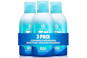SPA LUXETIQUE WORLD Spa Luxetique Body Wash, Jelly to Foam Shower Gel Mousse Moisturizing/Deep Clean/Refreshing/Sunscreen Cleaning, Natural Body Wash Paraben/Cruelty Free, Ocean Breeze Scent, 3 Pack, 20.4 fl oz