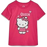 Hello Kitty Girls Shirts - Short Sleeve Cute Casual Crewneck Graphic Tees Shirts for Girls Tops T-Shirt (Sizes: 4-12)