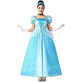Spooktacular Creations Adult Princess Costume, Halloween Costume Woman Role Play, Blue Princess Dress