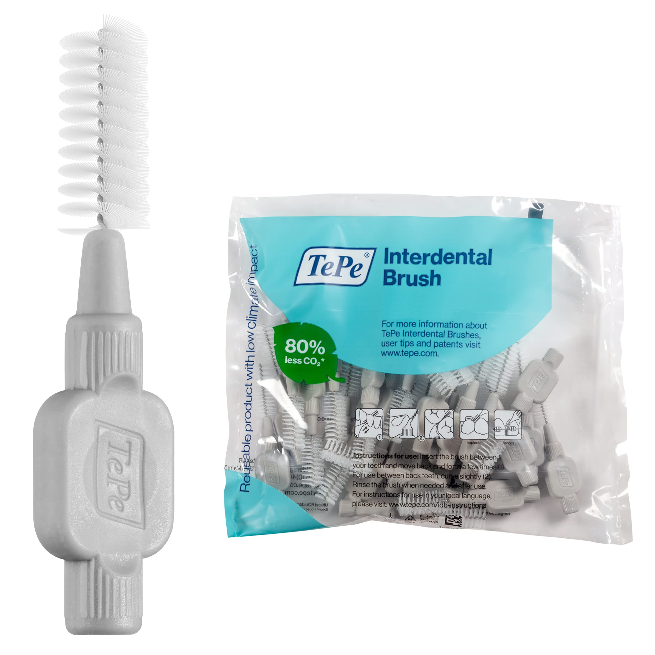 TePe Interdental Brushes Original Grey 1.3 mm Pack of 25