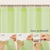 Furlinic Shower Curtain Anti Mould Waterproof Polyester 100x200 cm Yellow view 6