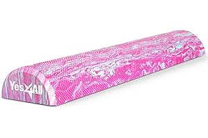 Yes4All EVA Firm Foam Roller for Stretching, Half Yoga Back Roller for Muscle Massage for Pilates, Yoga, Balance & Exercises 