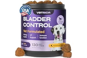 VETRICA Dog UTI Treatment - Bladder Control Cranberry Chews - Dog Cranberry Supplement for Urinary Tract, Bladder & Kidney Health - Cranberry D-Mannose Soft Treats for Dog Incontinence - Healthy Bladder
