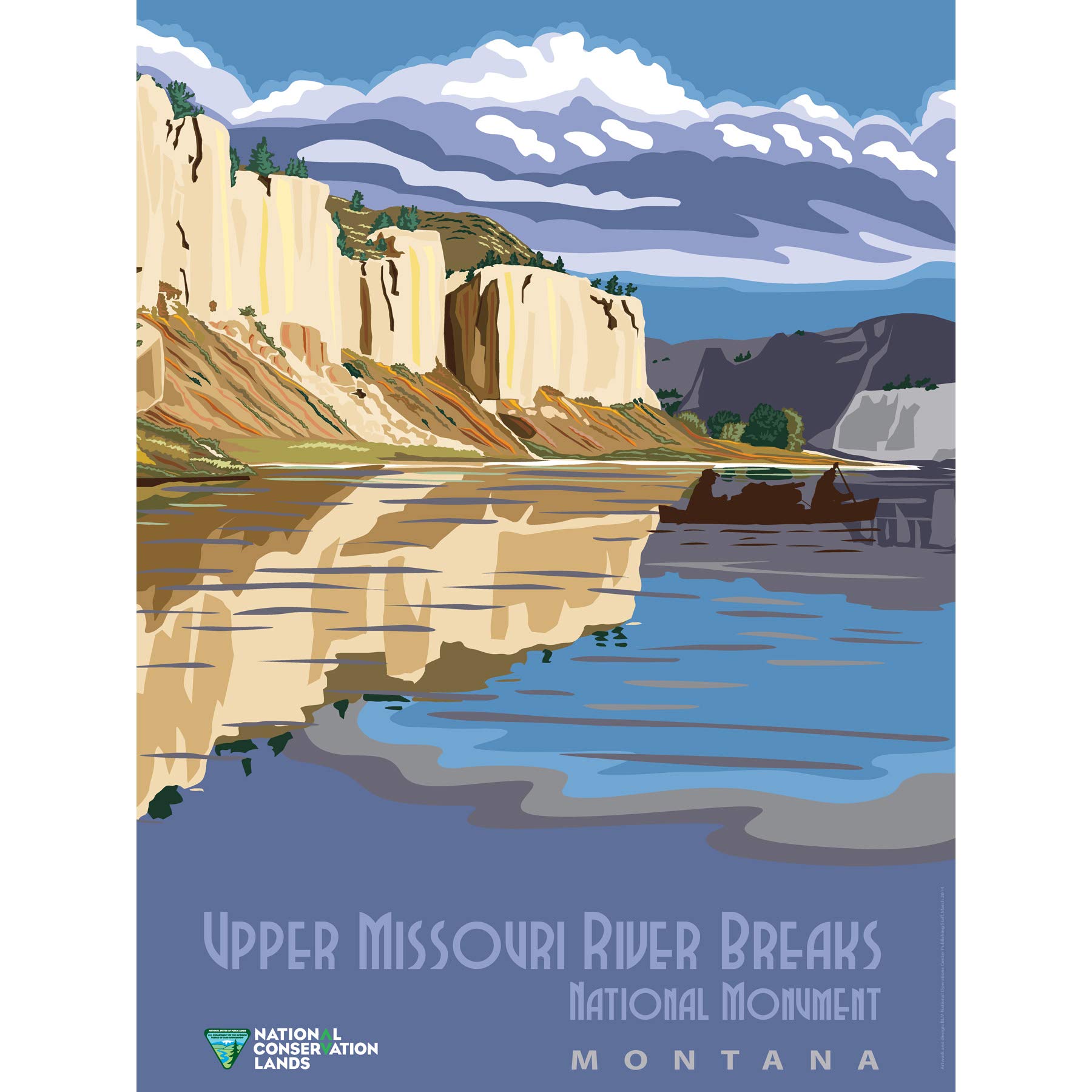 Artery8 BLM Upper Missouri River Breaks National Monument Montana Large XL Wall Art Canvas Print