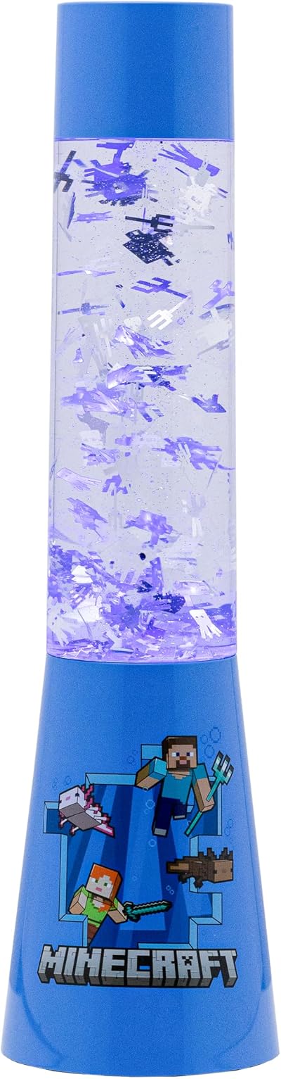 Paladone Minecraft Glitter Liquid Mood Light Officially Licensed Lava Lamp