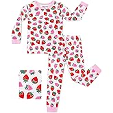 babee Reshinee Bamboo Viscose Toddler Girls Kids Pajama Sets 12M-8Y Snug fit Long-Sleeve Softness Sleepwear Pjs 2pcs Jammies