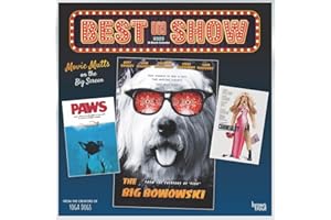 Best in Show OFFICIAL | 2025 12 x 24 Inch Monthly Square Wall Calendar | Plastic-Free | BrownTrout | Dogs in the Movies Pets 