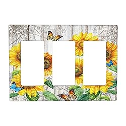 Yamxbfa Rustic Sunflower Farmhouse Floral Wooden