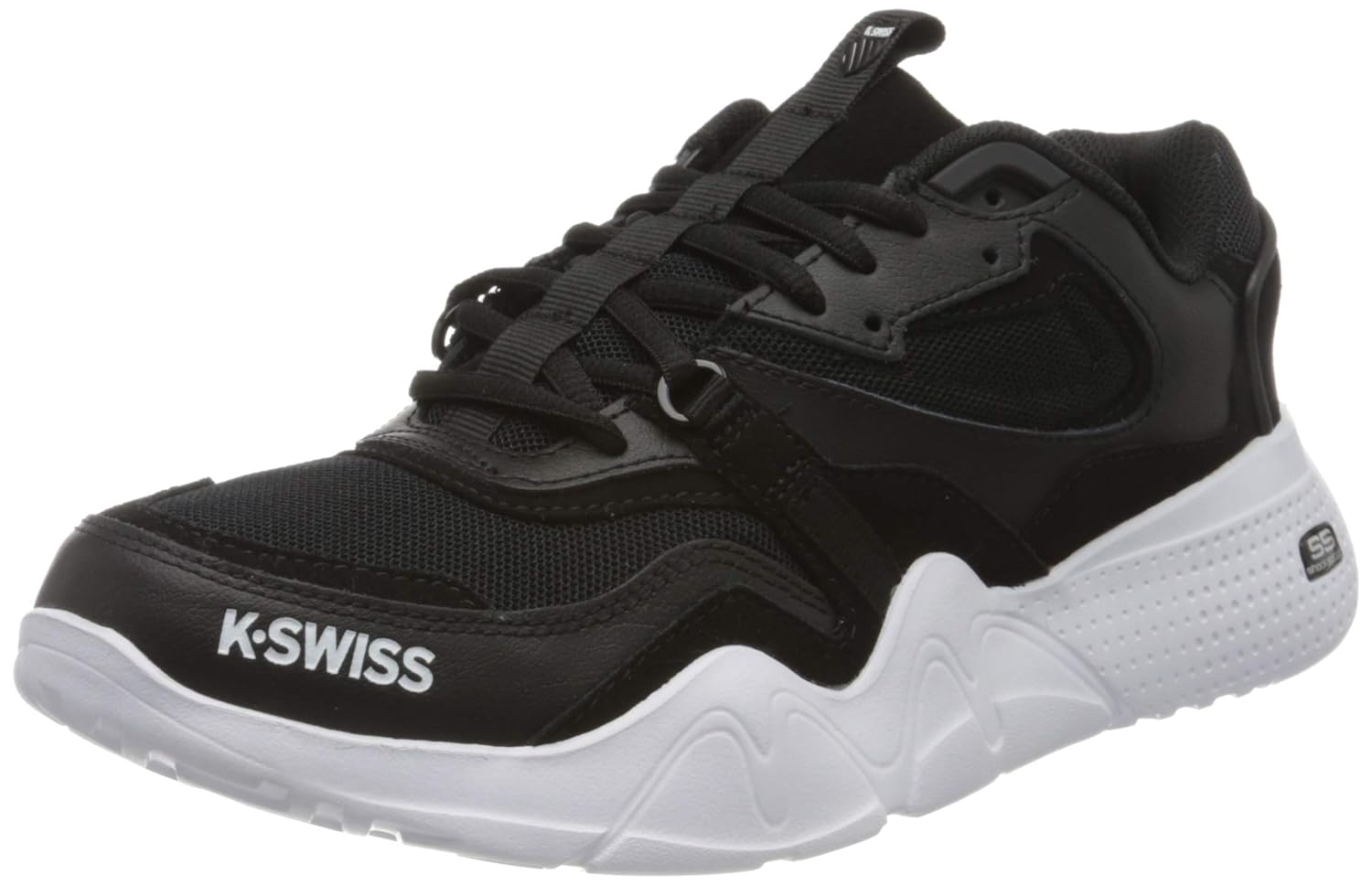Buy K-Swiss Women's Low-Top Sneakers, Black Black White 002, 7 UK at