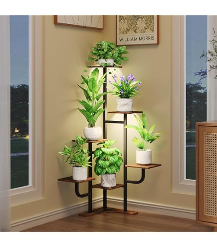 Amazon.com: HOOBRO Corner Plant Stand Indoor Bundle, 7-Tier Plant