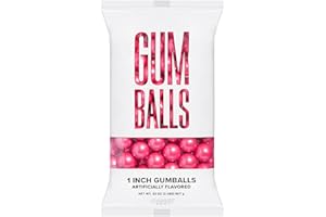Candy Envy - Shimmer Pink 1 Inch Gumballs - 2lb Bag - Approximately 113 Gumballs Per Bag - North American Made & Kosher Certified
