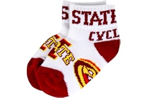 DONEGAL BAY NCAA Iowa State Cyclones Unisex Iowa State Baby Qtr Sockiowa State Baby Qtr Sock, Cardinal, Bax 12-24 Months