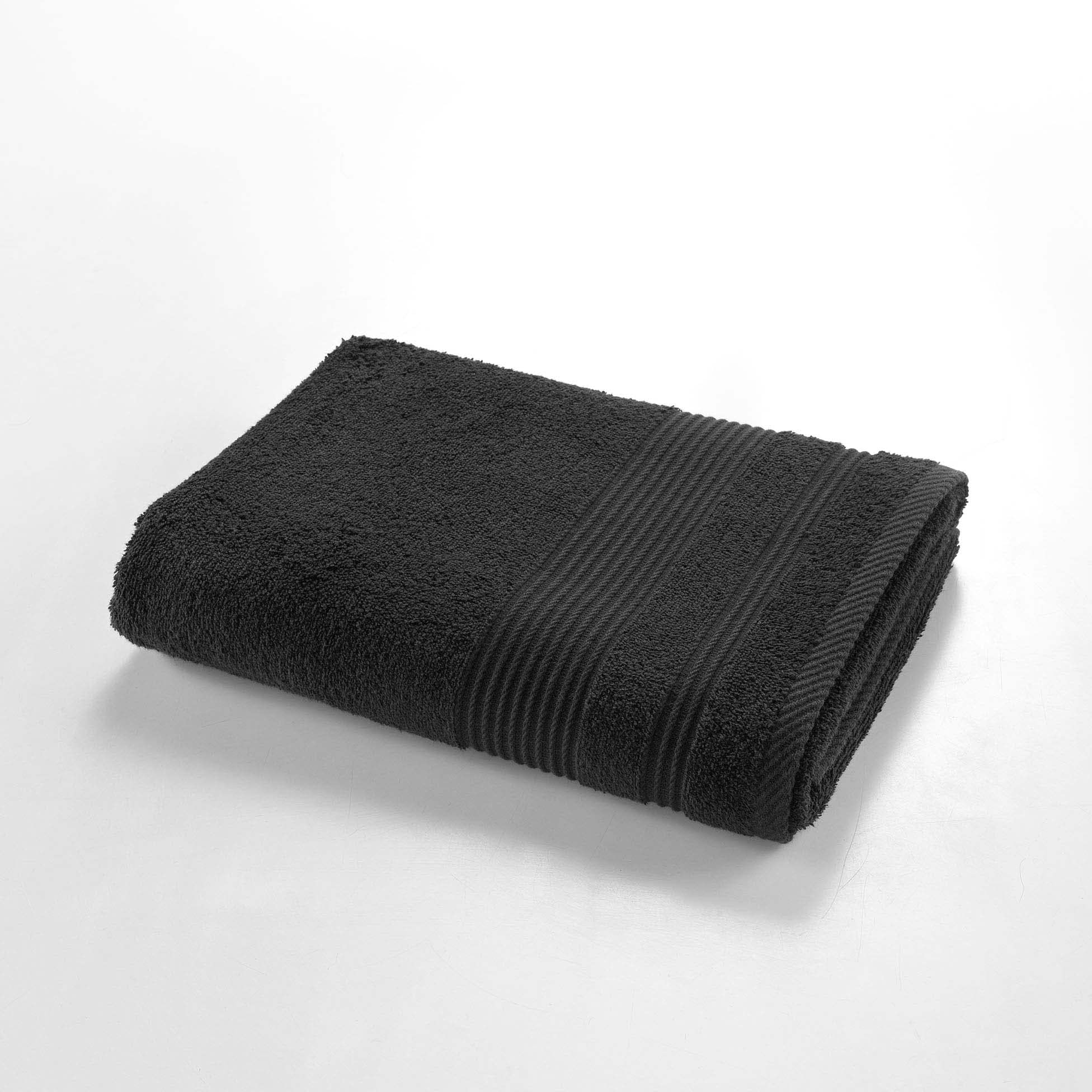 Douceur d'Intérieur Black Cotton Wash Cloth 70 x 130 cm