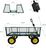 Gadgetking 500KG Heavy Duty Garden Trolley Quad Trailer Utility Wagon view 9
