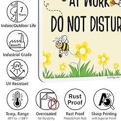 SmartSign Honeybees At Work Do Not Disturb Sign