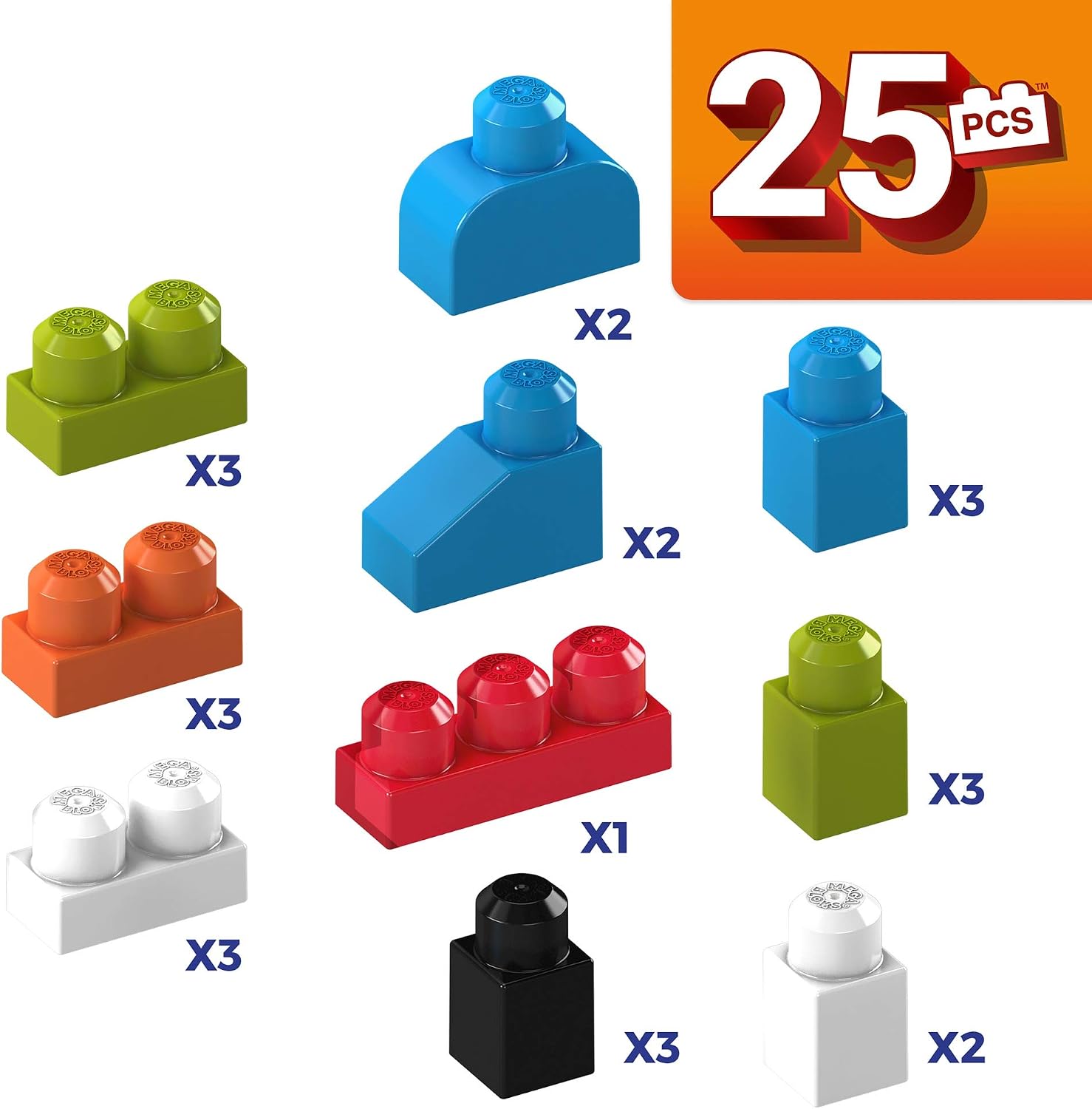MEGA Bloks Jolly Elephant, Blue, 25.4 cm x 13.97 cm x 29.21 cm - Image 4