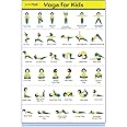 SPORTAXIS- Kids Yoga Poster with Large and Cute Illustrations- Kids Yoga Exercises- Fitness Training for Young Active Kids- Sturdy and Laminated Kids Yoga Poster- 18"x27"