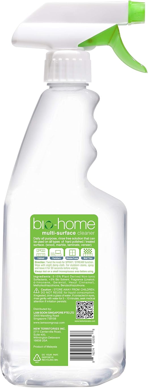 Amazon Com Bio Home Multi Surface Cleanser Lemongrass Green Tea Biodegradable Eco Friendly Concentrated 100 Plant Based Active 17 Fl Oz Health Personal Care