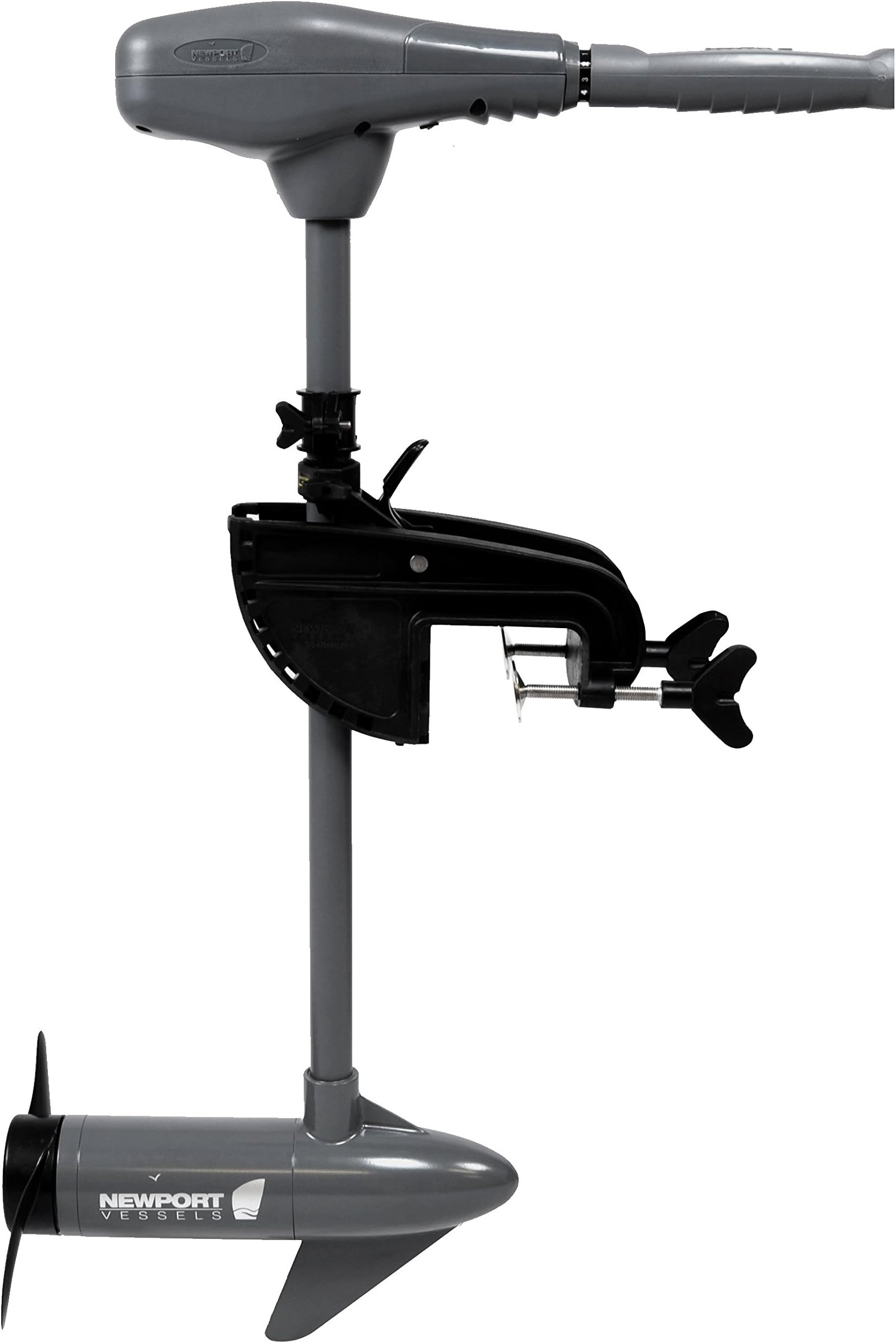 Newport Vessels Kayak Series 36lb/55lb Thrust Transom Mounted Saltwater Electric Trolling Motor w/LED Battery Indicator (24" Shaft)