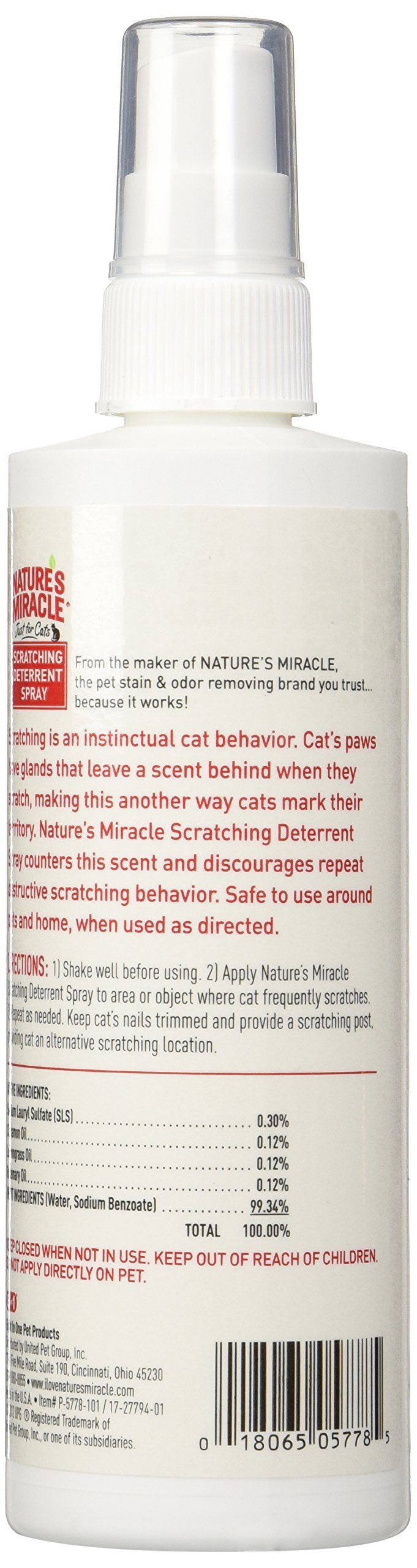 Nature's Miracle No-Scratch Cat Deterrent Spray- Buy ...
