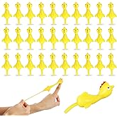 OUMASK 30 Pcs Rubber Chicken Slingshot, Flying Chicken Slingshot Game Finger Slingshot Chicken Toys Chicken Flingers Flinging Chickens for Party, Gag Gifts