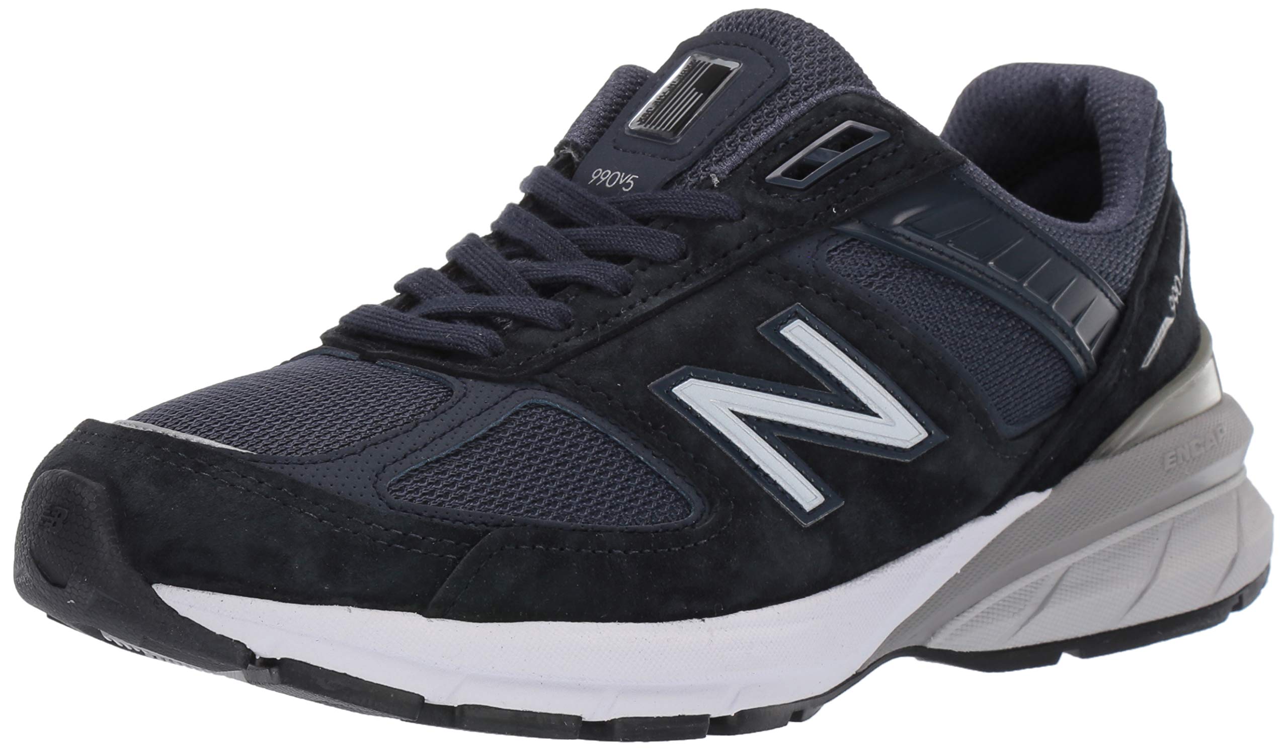 New Balance Women's Made in US 990 V5 Sneaker, Navy/Silver, 5 X-Wide Image New Balance Women's Made in US 990 V5 Sneaker, Navy/Silver, 5 X-Wide Image