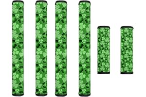 Garucesta Refrigerator Door Handle Covers Pack of 6 Waterproof Kitchen Electrical Appliance Decor Handles Gloves for Fridge Microwave Oven Dish Washer, Shamrock Clover Green St. Patrick's Day