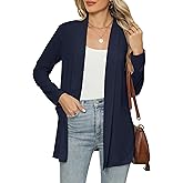 Micoson Long Sleeve Lightweight Thin 2025 Summer Cardigan for Women Casual Loose Fit Kimono Cover Up with Pockets