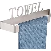 Winmien Stainless Steel Hand Towel Holder/Bar, Classic Self Adhesive Towel Rack, Modern Stylish Design for Bathroom/Kitchen, No Drill Stick on Wall (Brushed)